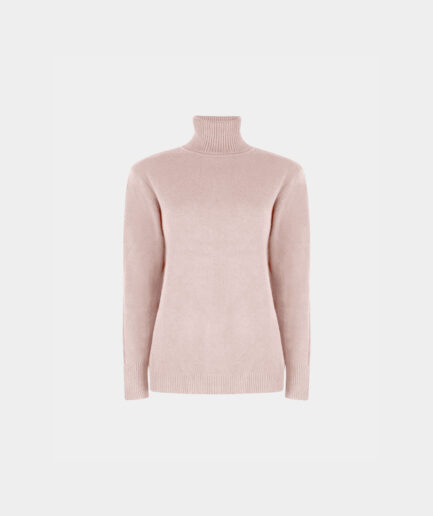 soft pink roller collar pull wool